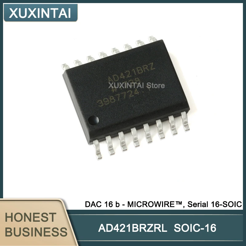 

5Pcs/Lot New Original AD421BRZRL AD421 DAC 16 b - MICROWIRE™, Serial 16-SOIC