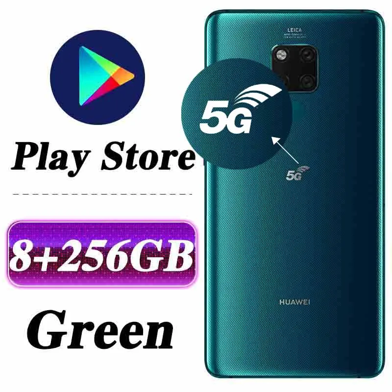 5GVersion 8G256G Gre Huawei коврики 20X20X7,2 дюймов полный экран смартфон 2244x1080 Кирин 980 octa core EMUI 9,0 5000 мАч батарея NFC 40MP - Цвет: 5GVersion 8G256G Gre