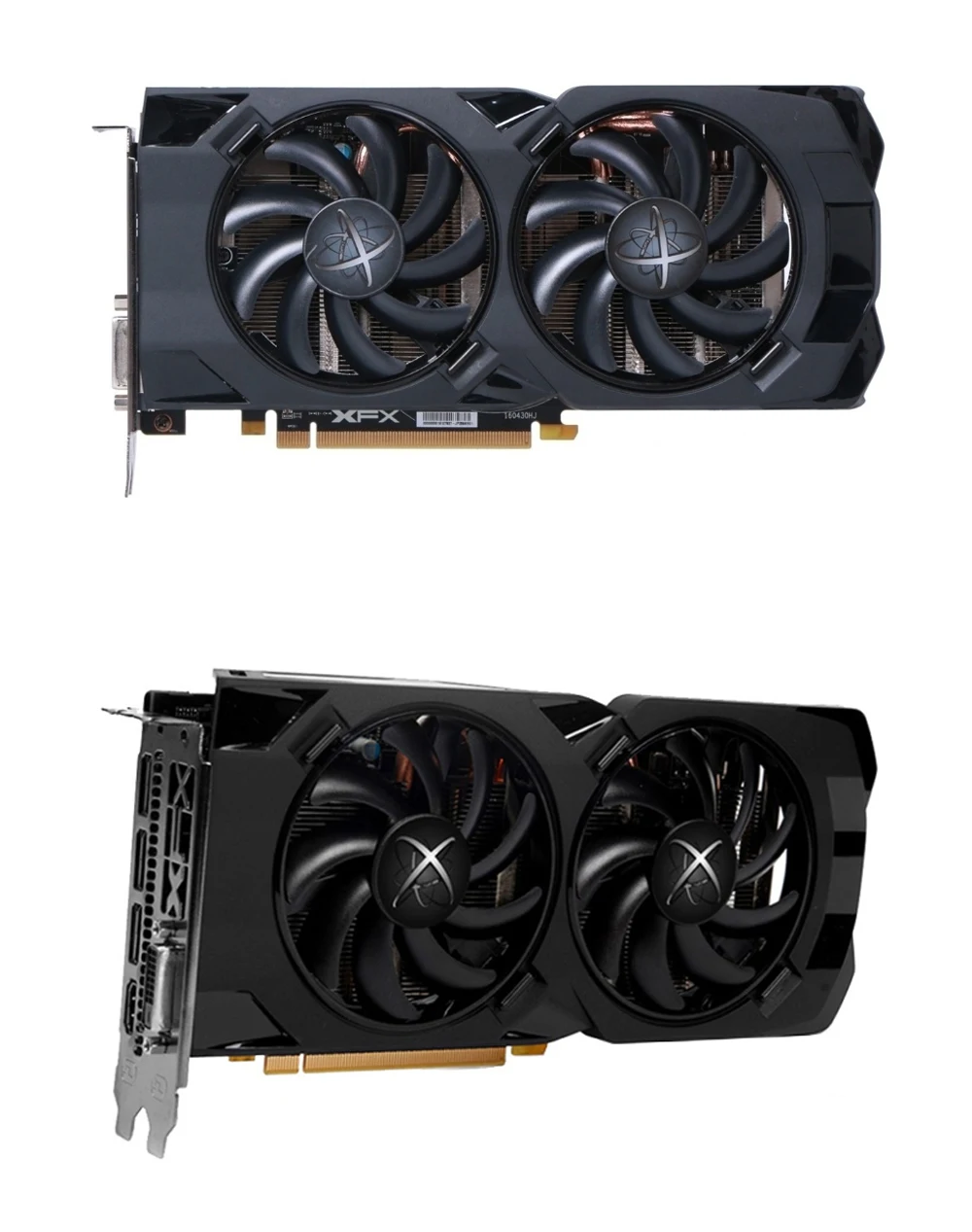 XFX видеокарты RX480 8 ГБ GDDR5 256bit PCI-E 3,0 HDMI DisplayPort DVI-D 2304SPs настольные игровые графические карточки