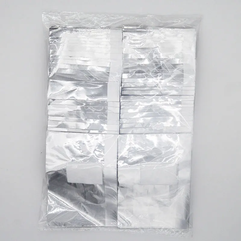 

100Pcs Aluminium Foil Remover Wraps Acetone Nail Art Soak Off Acrylic Gel Nail Polish Removal Bag Packing Gel Polish Remover