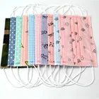 50 шт., 3-слойная противотуманная маска для взрослых, черная сетчатая маска для мужчин и женщин, мужская маска для рта, маска для лица с принтом