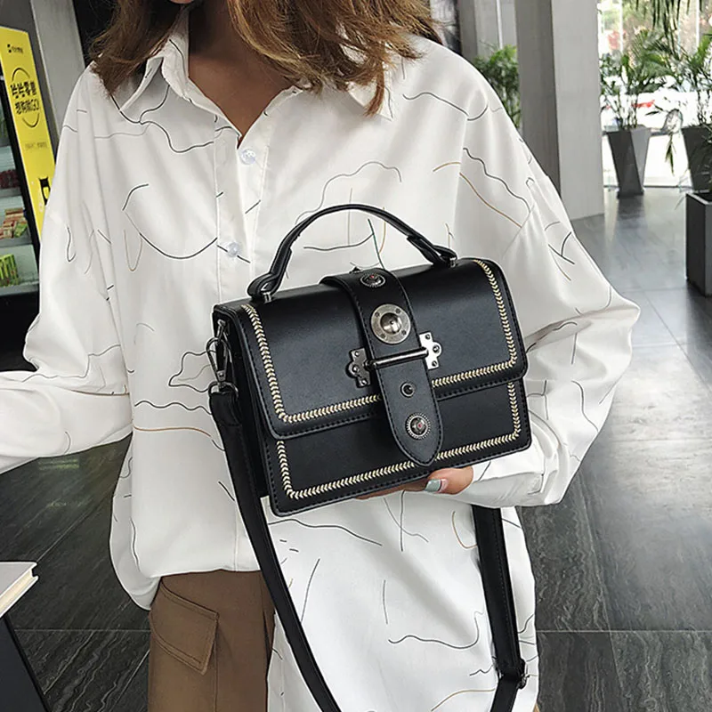 Женская сумка через плечо Meteor Bird Синяя кожаная мессенджер с клапаном для