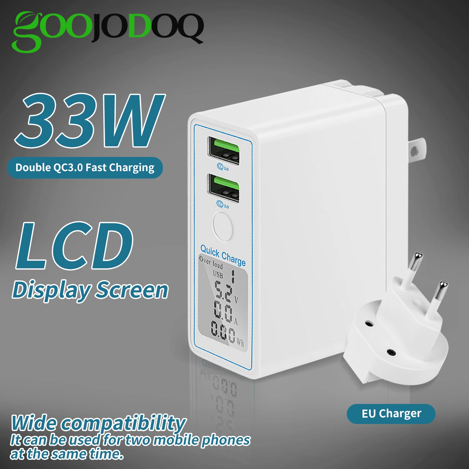 GOOJODOQ qc 3 0 USB зарядное устройство адаптер Quick Charge US Plug Мульти универсальное для Ipad