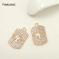 2021 new series 14k gold plated zircon pendants charms for jewellery making accessories wholesale