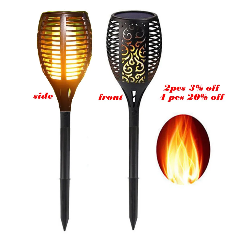 33LEDs Lawn Dancing flame Lights radar 2018 New Solar Torch Light breathing Landscape Garden Lamp Flame Flickering bulb new | Лампы и