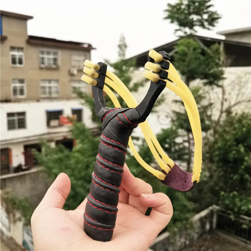 Мощная Рогатка катапульта охота высокое качество Титан Сталь с резиновой лентой