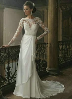 dresses free shipping 2016 noble long gowns debutante bride long sleeve hot seller good maxi white lace princess wedding dresses