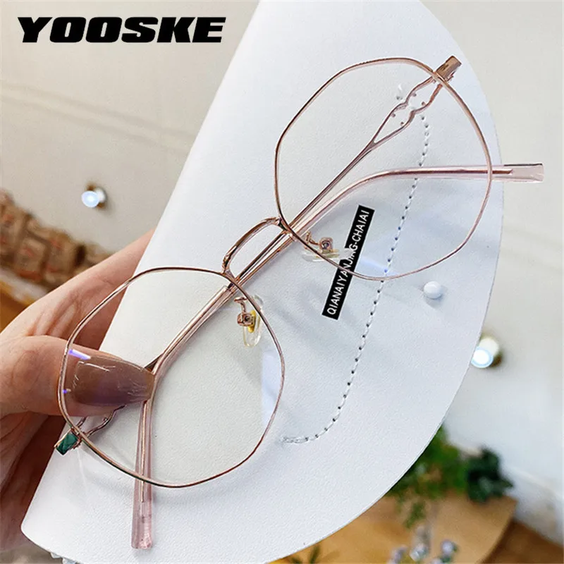 

Очки YOOSKE в металлической оправе для мужчин и женщин, Нестандартные оптические аксессуары с блокировкой сисветильник, из сплава