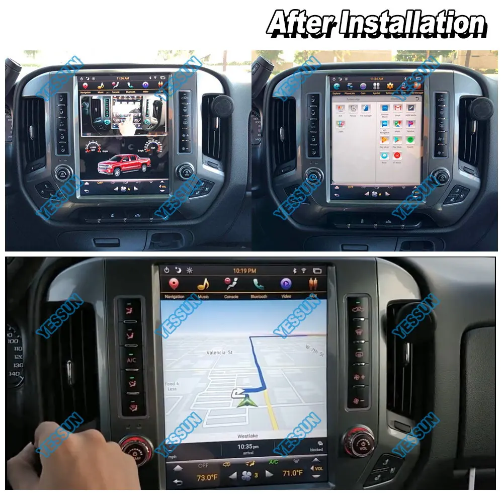 Автомобильный Android мультимедийный для Chevrolet Silverado 2014 2018 Carplay GPS навигация карта