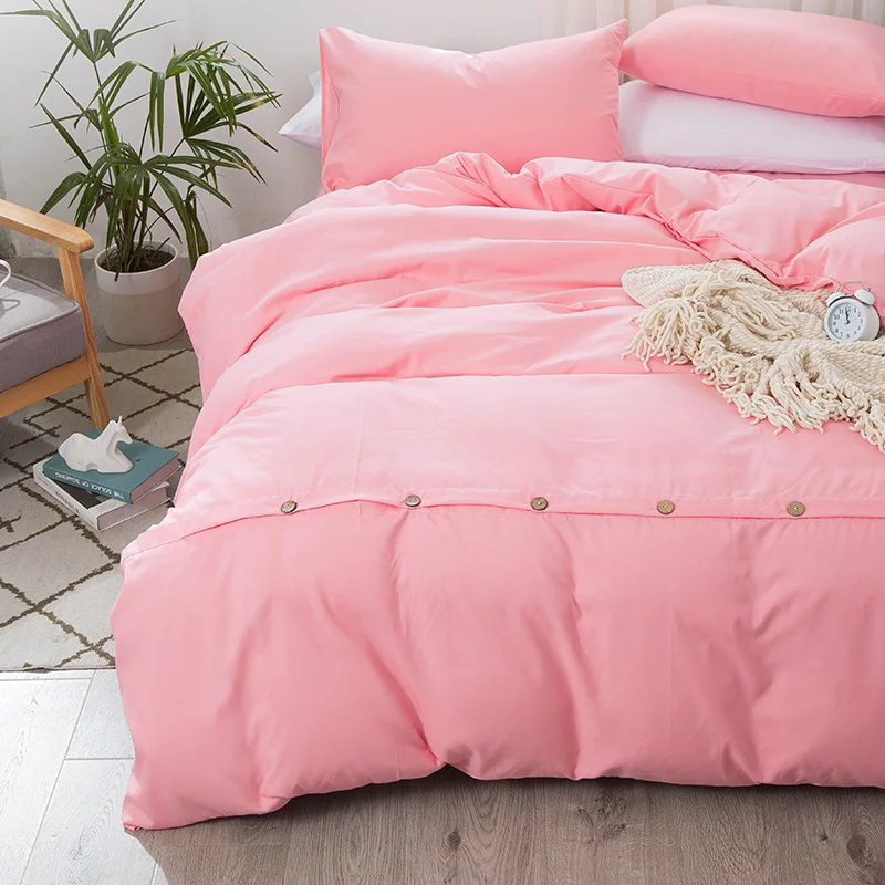 Сплошной цвет четыре пары постельных принадлежностей в комплекте Дети одно
