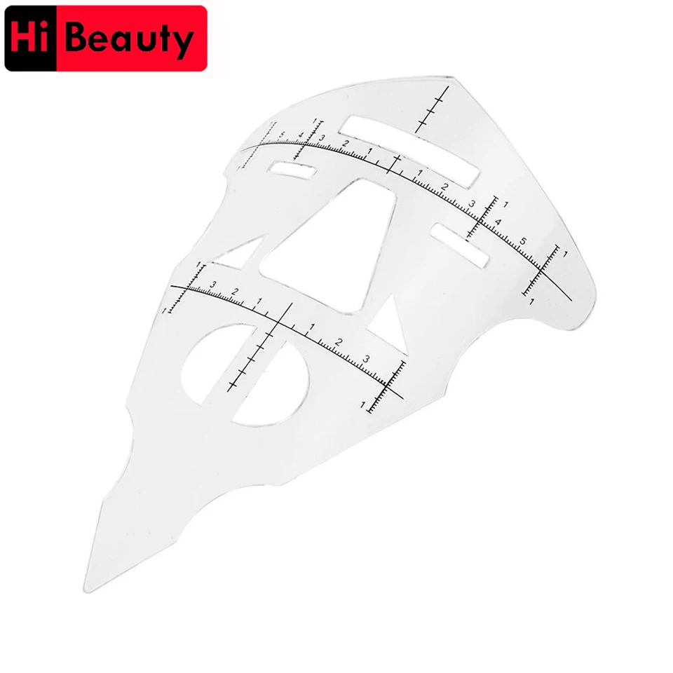 

1PC Tattoo Makeup Eyebrow Mask Ruler Measure Tools Practice Template For Tatu Permanent Supplies Accessory Shaping Stencil Tool