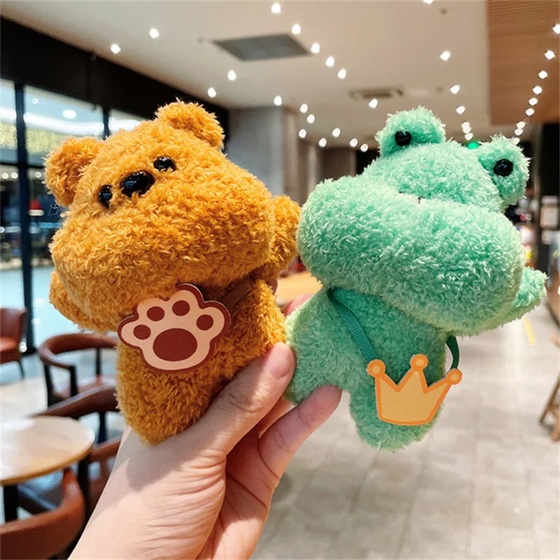 

New fashion creative cute little animal pouting plush doll key chain bag car key pendant jewelry accessories wholesale