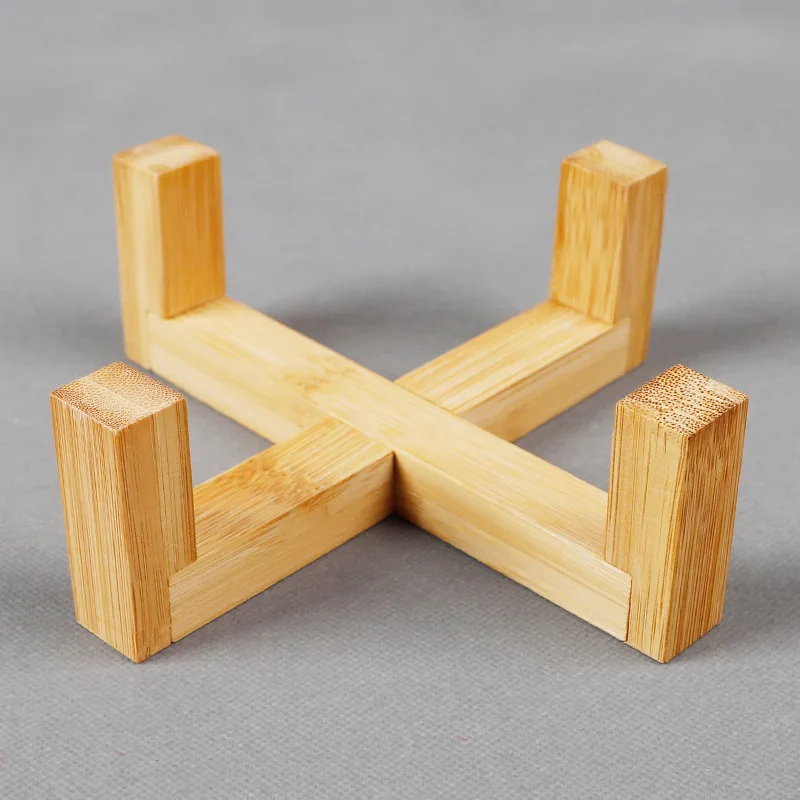 Нескользящие миски для кошек керамические с твердой деревянной подставкой