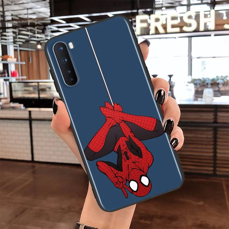 

Soft TPU Cover Marvel Avenger Spiderman for OnePlus Nord N100 N10 8T 8 7T 7 6T 6 5T Pro Black Phone Case