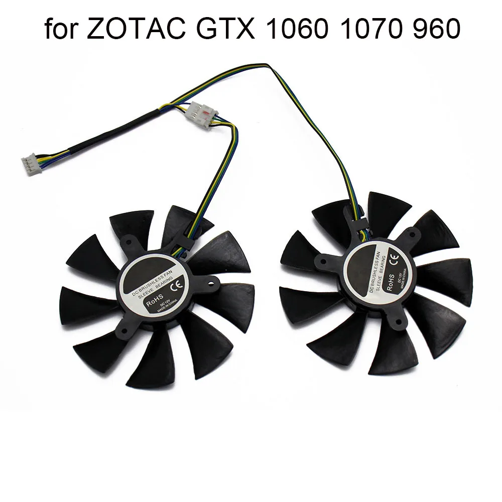 Вентилятор охлаждения компьютера для ZOTAC GTX1060 6 ГБ GTX 1070 GTX960 MiNi 1060 3 T129215SH 12 в 85 мм