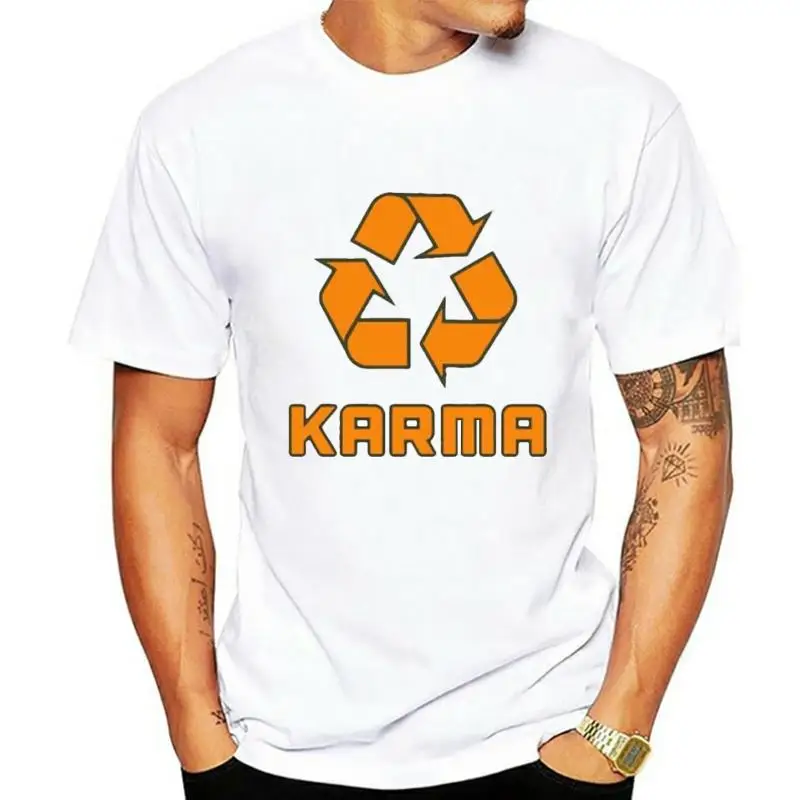 

Карма футболка с переработанным символом Good Karma около Будды Vintage футболка для йоги 15