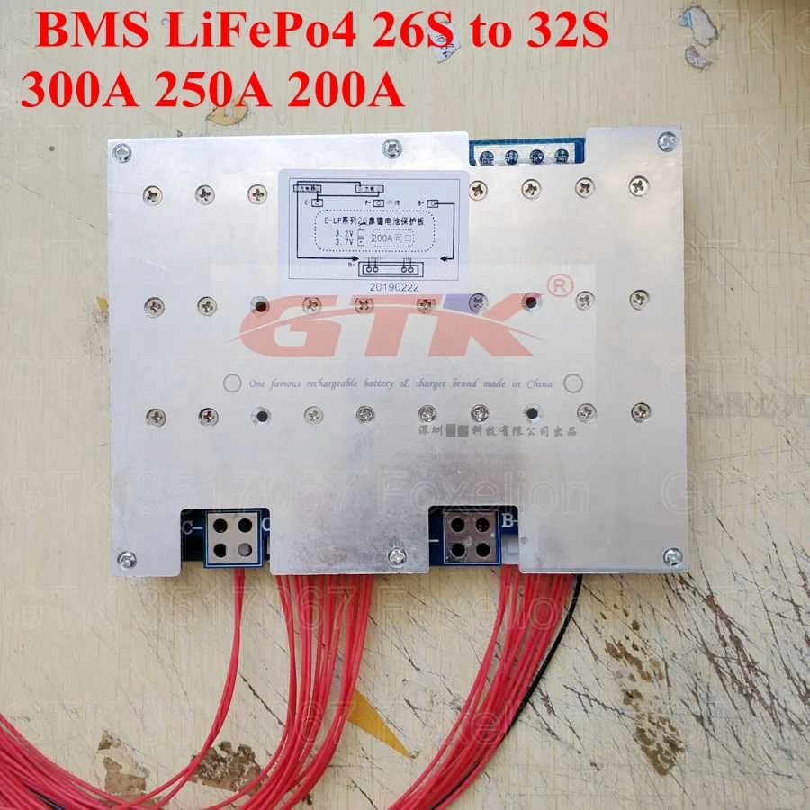 Настроить OEM BMS LiFePo4 26S до 32S 300A 250A 200A сверхмощная Защитная плата 84v 96v 30S 100v EV power motor