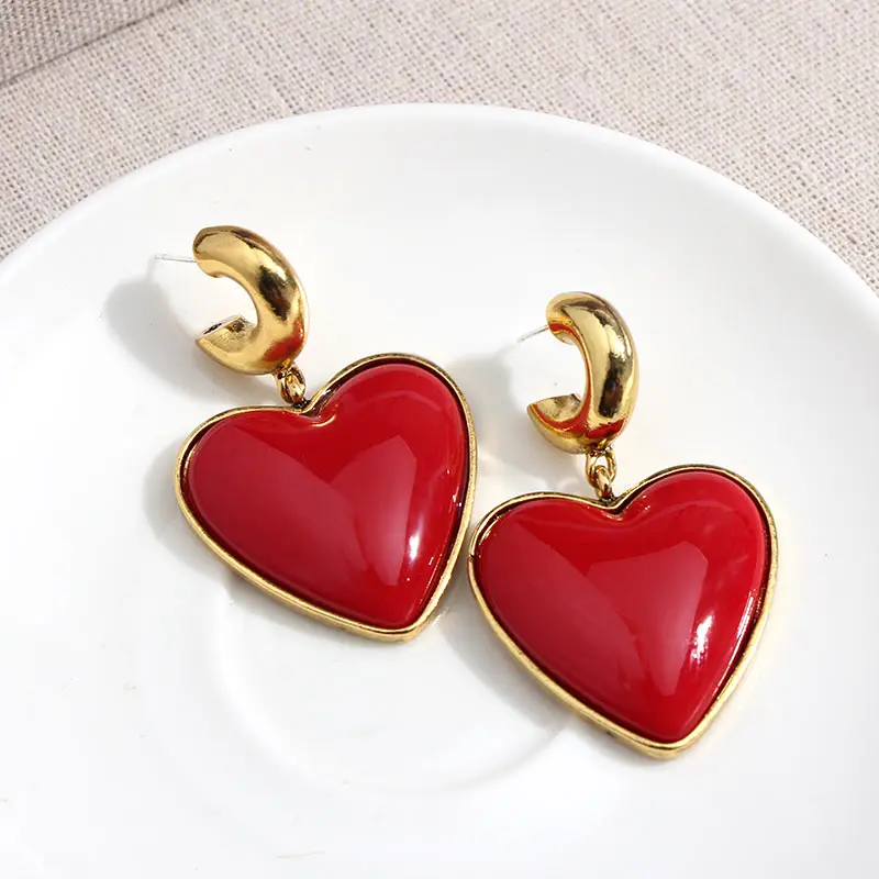 Flatfoosie 2020 новый дизайн Цепочка Сердце Висячие серьги для женщин дамские