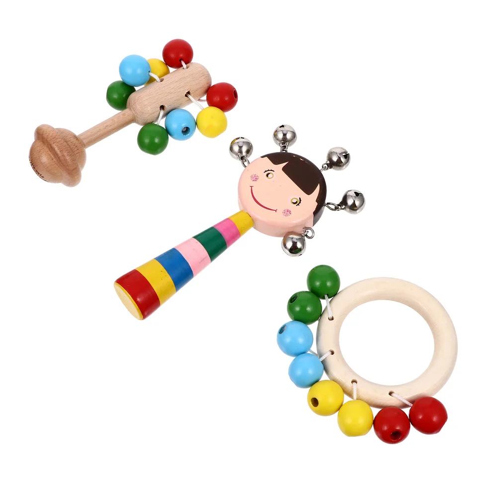 

3pcs Baby Teether Cartoon Baby Chewing Interesting Baby Rattle Toys