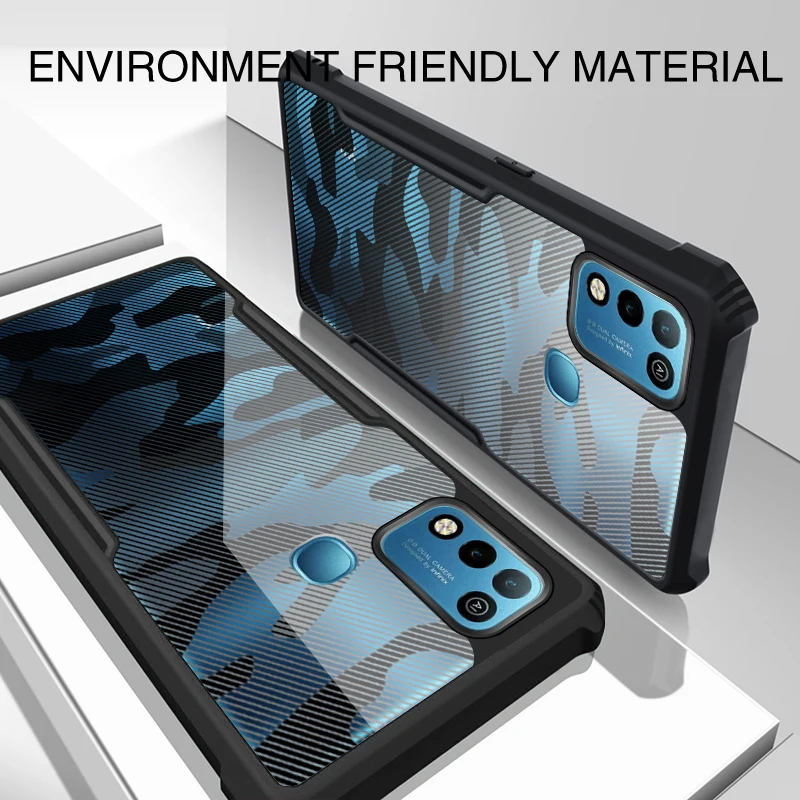 rzants for infinix hot 10 play case beetle camouflage airbag pumper shockproof casing transparent phone shell funda soft cover free global shipping