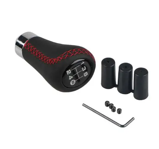 Кожаная ручка переключения передач 5 скоростей рычаг подходит для MOMO Ford Passat Honda Audi