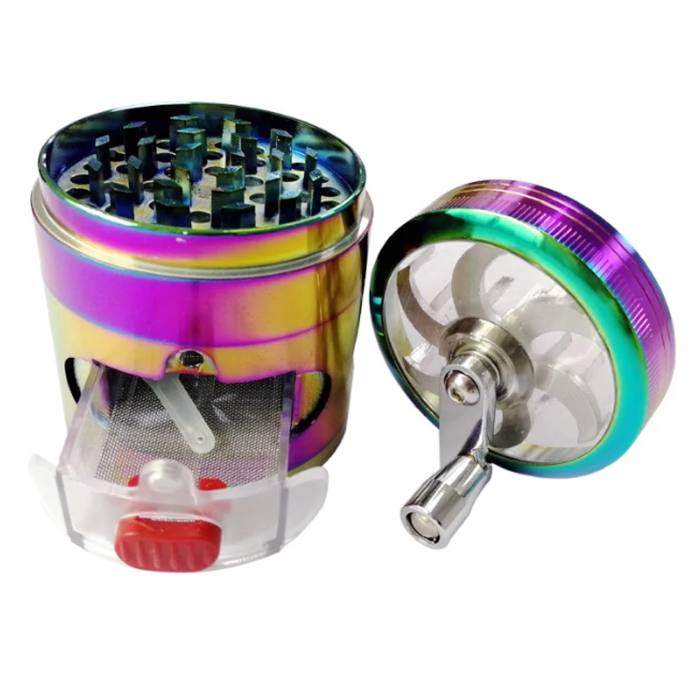 

2pcs/lot Smoking Grinder 63mm With Drawer Herb Tobacco Grinders Smoke Accessories Cigarette Crusher Cigar Pipe Tool amoladora