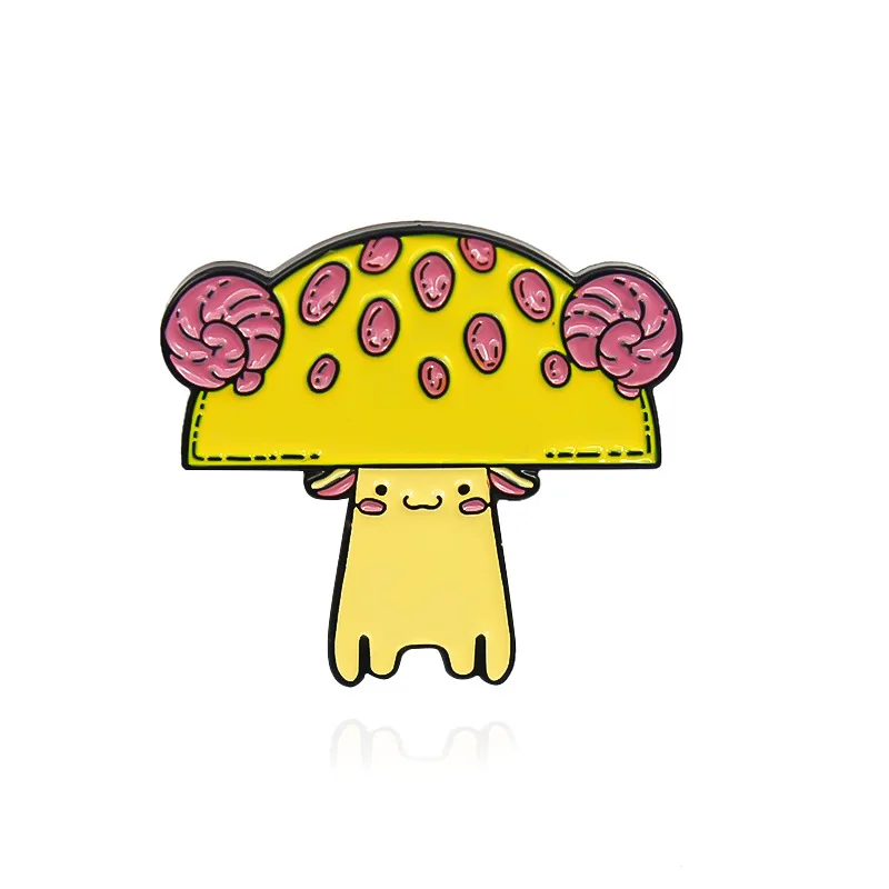 

Chinese Style Zodiac Creative Cartoon Pins Badge Cute Animal Mushroom Hat Dress Up Fashion Brooch