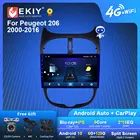 EKIY S7T Android 10 автомобильное радио для Peugeot 206 2000-2016 IPS Carplay мультимедийный плеер магнитофон головное устройство