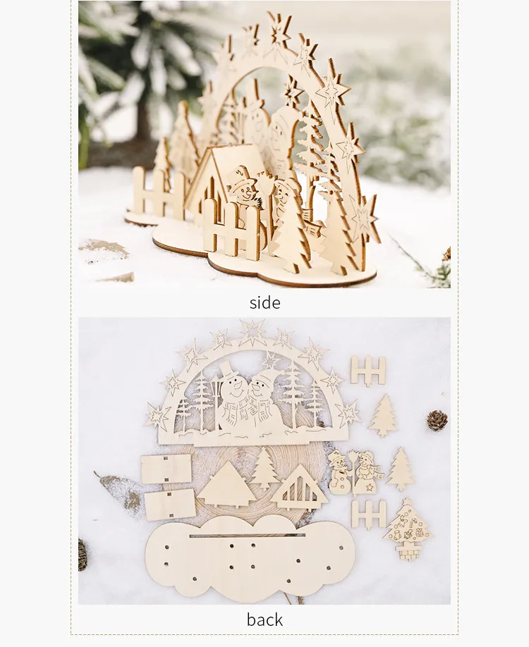 Высокое качество красивые новые рождественские деревянные украшения для дома