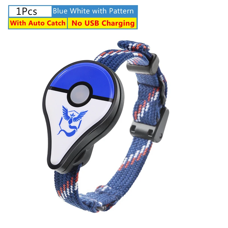 Auto Catch Blue Bluetooth браслет с автоматической ловлей для игры Pokemon Go Plus, аксессуары для часов с браслетом, часы с зарядкой от usb - Цвет: Auto Catch Blue