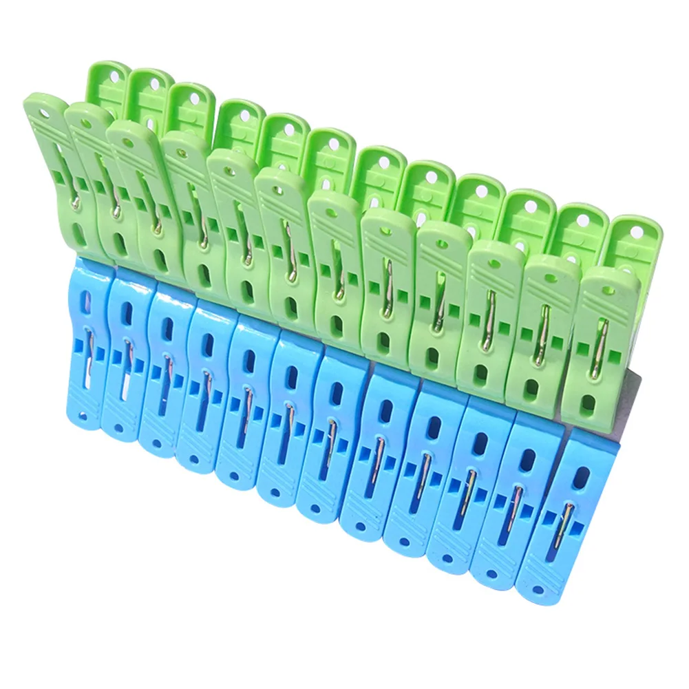 

24Pcs/set Clothes Pegs Strong Windproof Laundry Clothespins Plastic Clothes Clip Hangers for Underwear Socks Drying AA