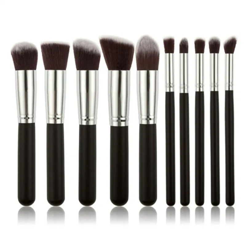 10 Pcs Professional Facial Eye Shadow Blending Brush Set High Quality Makeup Brushes Kits Soft | Красота и здоровье