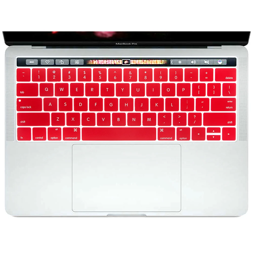 Английская американская Защитная пленка для клавиатуры для Macbook Pro 13,3 A1706 A1989 и 15,4 дюймов A1707 A1990 с сенсорной панелью