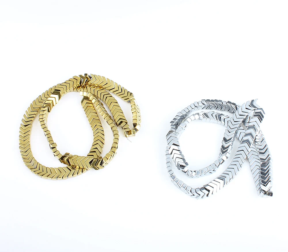 Вакуумное покрытие из гематита и натурального камня бусины россыпью в форме