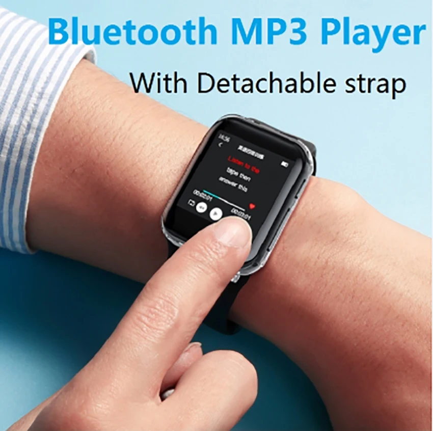 Mp3-плеер RUIZU M8 2021 Bluetooth 8 ГБ часы MP3-плеер поддержка FM-радио динамика рекордера видео