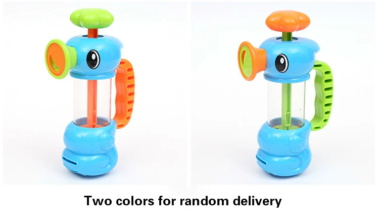 Baby Shower игрушки для ванной для Для детей Ванна, бассейн гиппокамп Спрей Водяной насос пляжные игрушки образовательные подарки