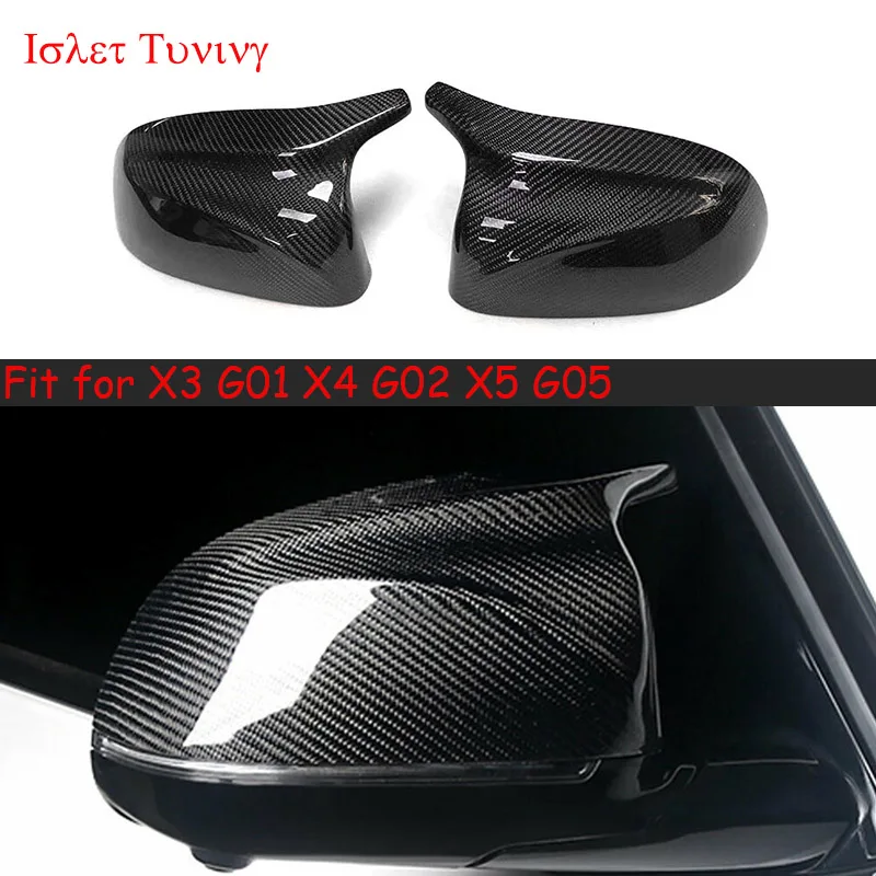 Крышка для зеркала из углеродного волокна M look для BMW X3 G01 X4 G02 X5 G05, боковая дверь, крышка заднего вида, 2018 2019 2020 +