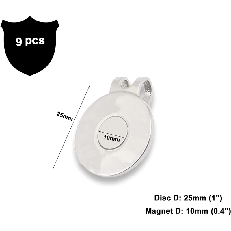 9 шт. маркер для мяча гольфа магнитный держатель в виде диска шапки зажим маркера