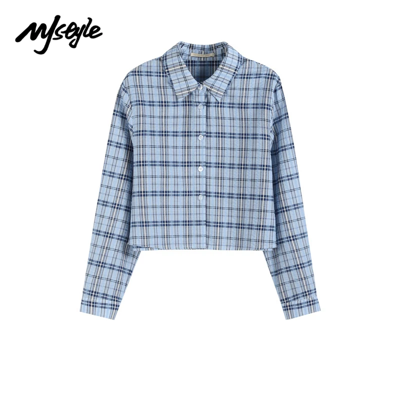 

MJstyle 2021 осенние винтажные женские повседневные женские Топы с длинным рукавом женская рубашка 721120003