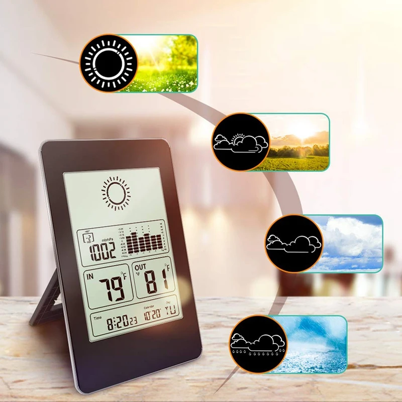 Многофункциональный термометр метеостанция с будильником Крытый открытый