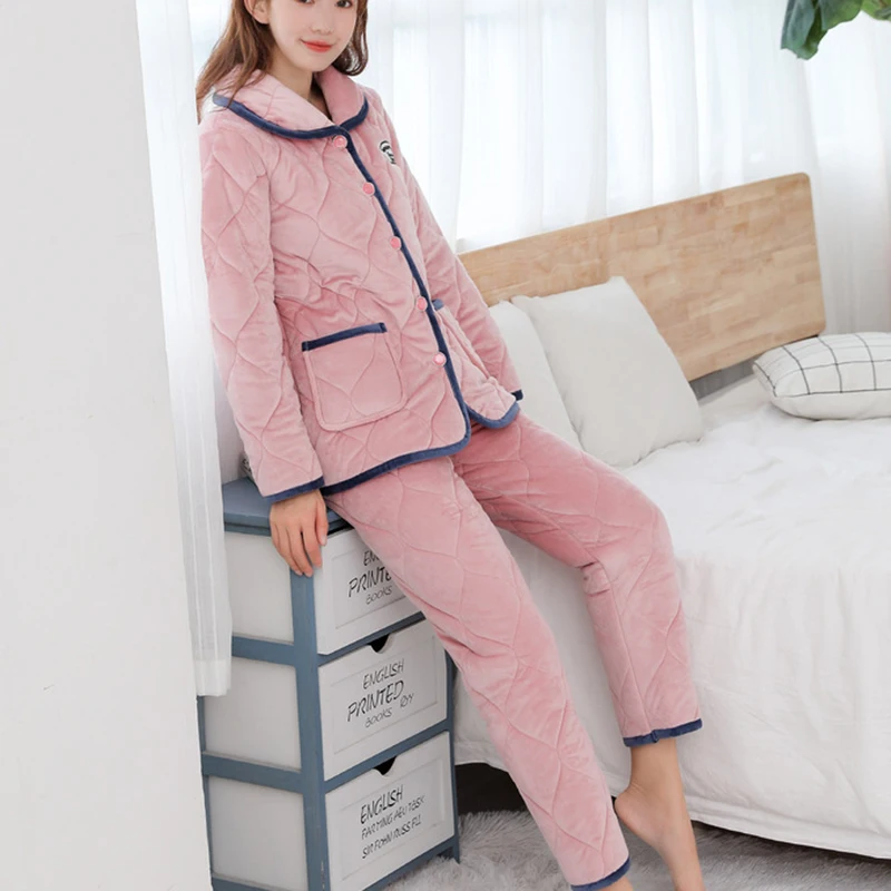 Домашний женский пижамный комплект зимние женские пижамные комплекты Новый