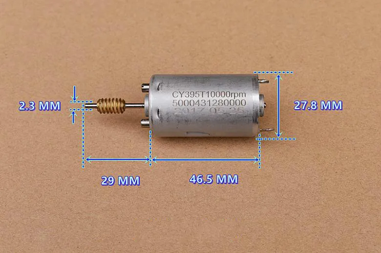 Двигатель 12 В постоянного тока 395 высокоскоростной длинный мотор с большим
