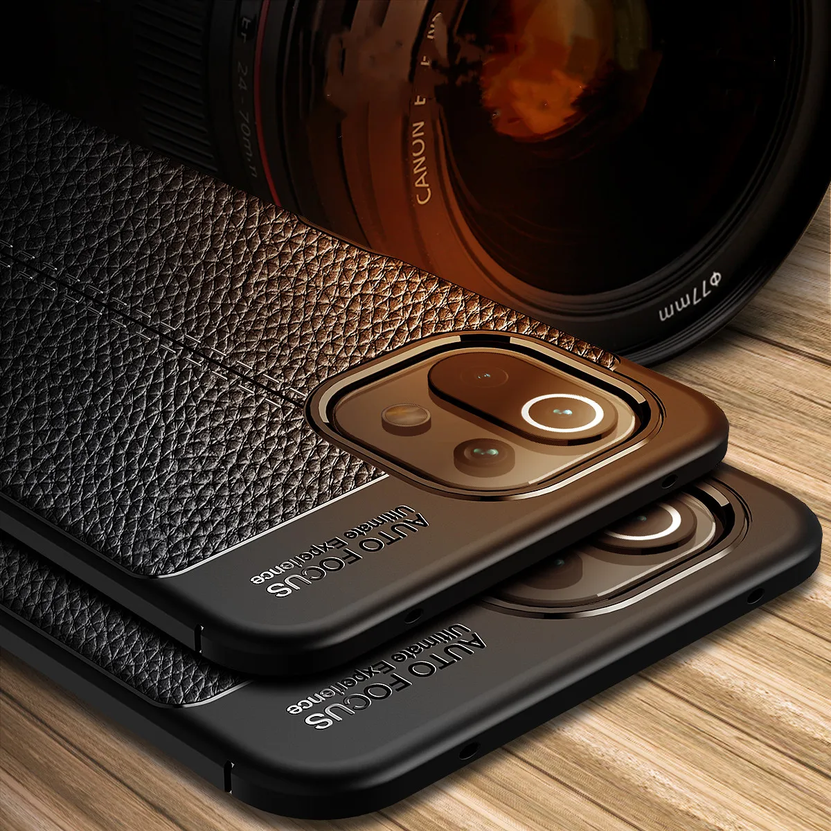 

KEYSION Shockproof Case for Xiaomi Mi 11 Lite 5G Leather Texture Soft Silicone Phone Back Cover for Xiaomi Mi 11i Mi 11