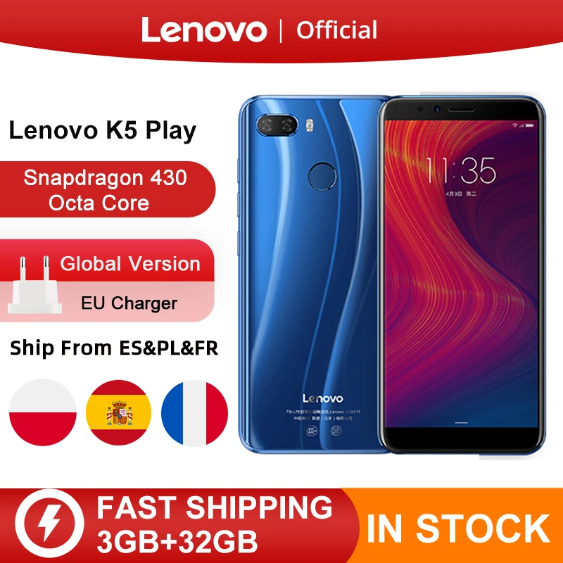 Смартфон Lenovo K5 Play 3+32 ГБ (глобальная версия)|Смартфоны| |