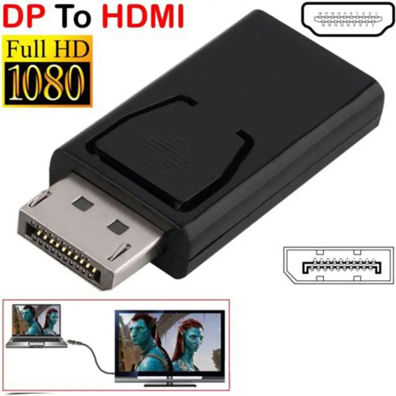 Display Port DP Male to HDMI Female Adapter Converter Dp To Hdmi HDTV Cable Video Audio For PC TV Projector | Электроника