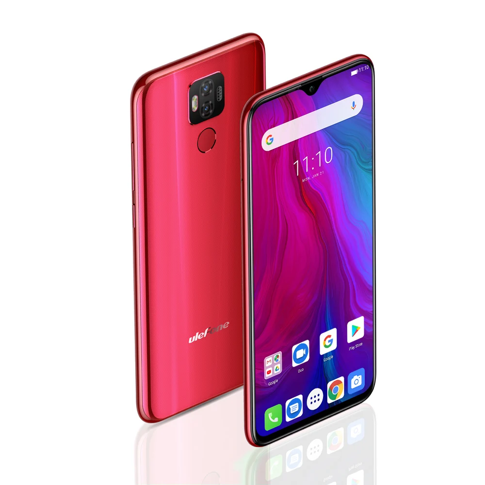 Смартфон Ulefone power 6 4 ГБ 64 Android 9 0 6350 мАч 3 дюймов FHD + 16 Мп МП Helio P35 четыре ядра NFC Face ID