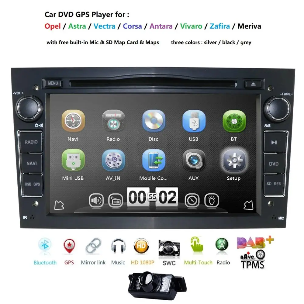2 din автомобильный DVD стерео для Vauxhall Opel Astra H G Vectra Antara Zafira Corsa GPS Navi Радио 3 цвета