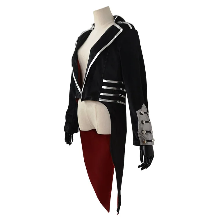 

2020 new men's tail jacket black velvet gothic steampunk vampire tuxedo