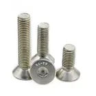 M5 Винт С Шестигранным Отверстием стандартная плоская головка Vis 304 винты из нержавеющей стали с шестигранным отверстием для болтов, болт с шестигранной головкой DIN7991ISO1064