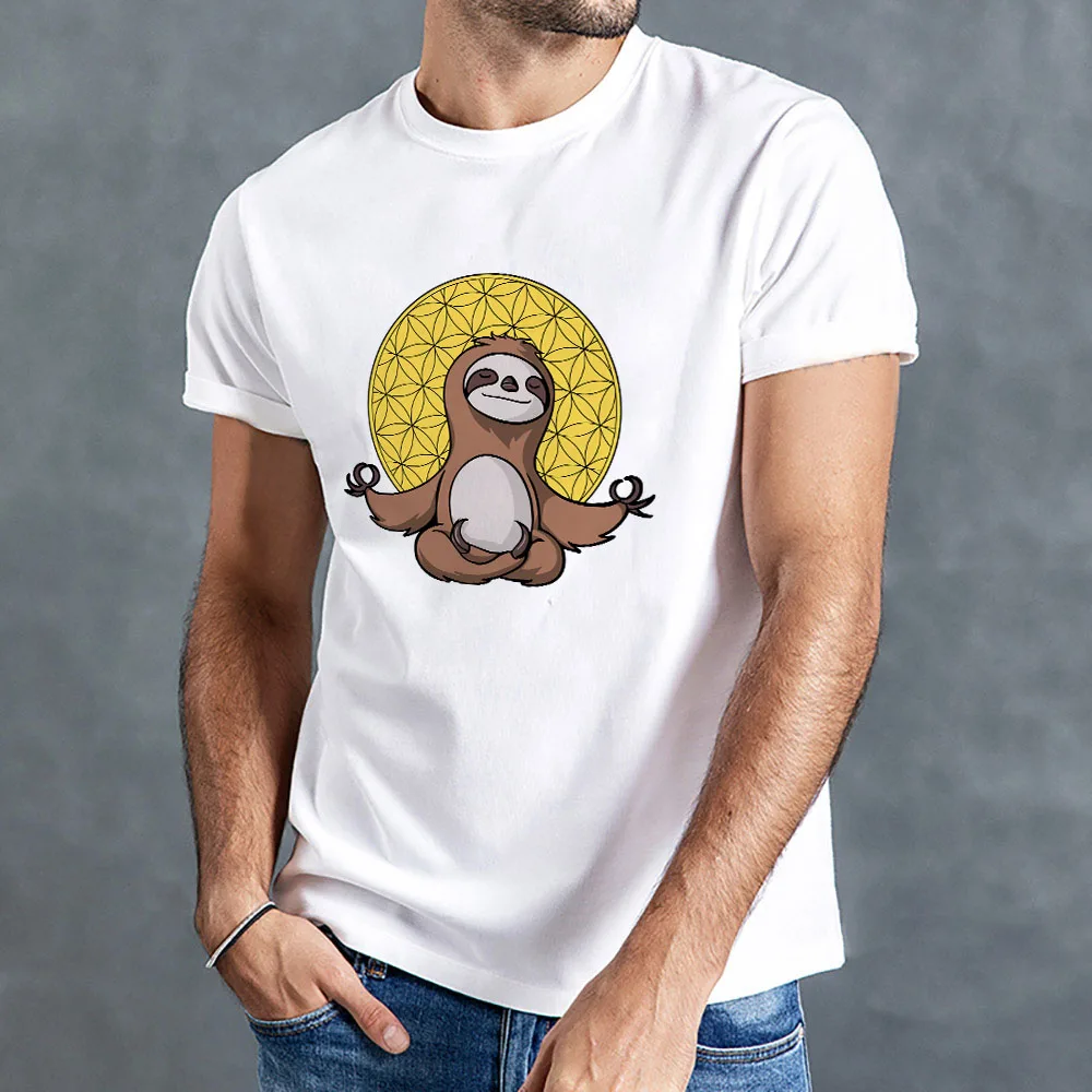 Футболка мужская с забавным принтом короткий рукав круглый вырез Повседневная